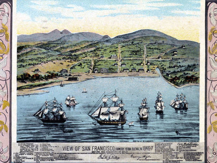 San Francisco was relatively uninhabited before the Gold Rush. In 1846, the city only had around 200 residents.