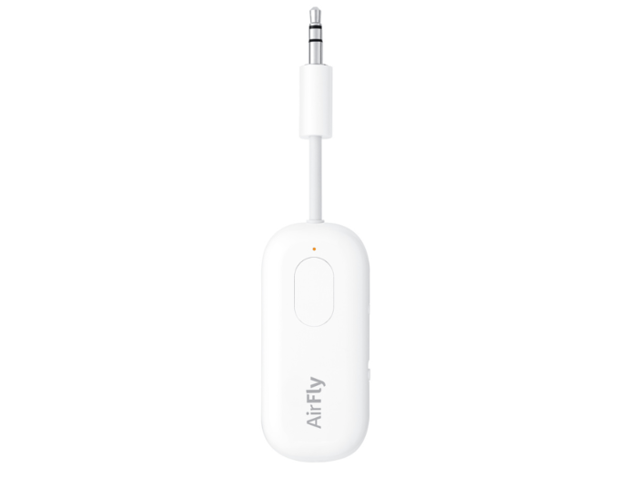 The transmitter is compatible with all generations of AirPods.