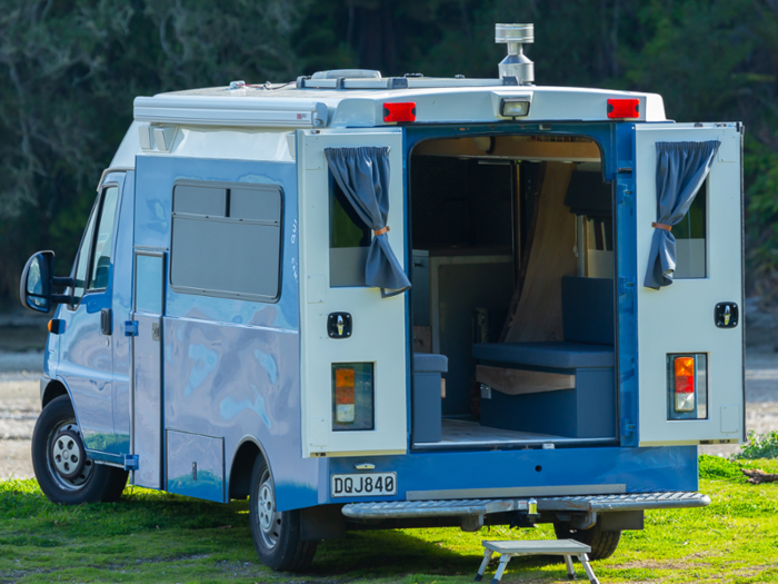 Quirky Campers claims the Toyota HiAce model van is the usual backpackers' campervan choice.