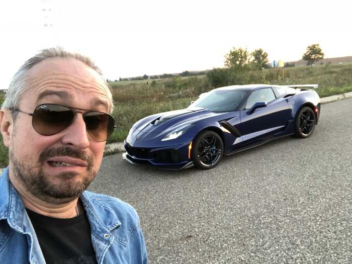 The supercharger hump on the Chevy Corvette ZR1. The ZR1 is magnificent, but the 755-horsepower motor is so amped up with a hood-busting supercharger that it's actually hard to see the road. Oh well, what are you gonna do?