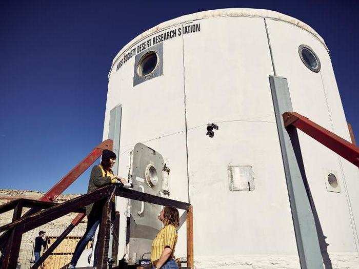 The research station is just eight yards across, built from materials meant to withstand the weather on Mars.