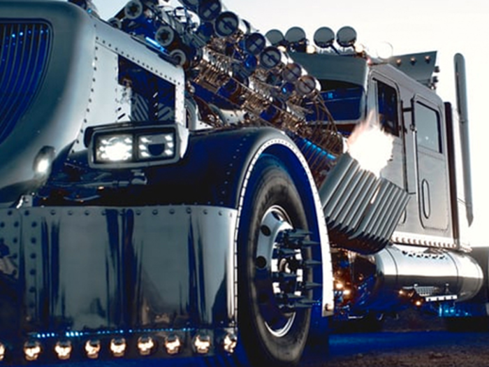 Thor is powered by two 852-cubic inch V12 diesel engines.