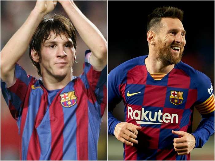 Lionel Messi's appearance may have dramatically changed, but his magical soccer skills certainly have not.