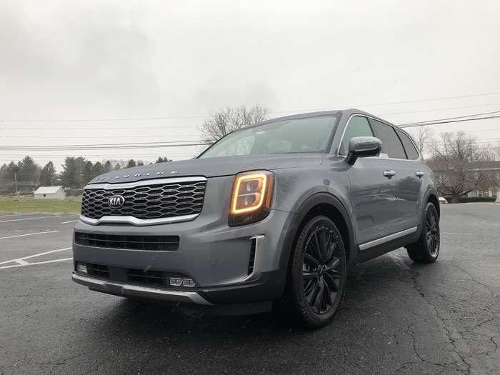 The Kia Telluride I tested was a 2020 model year of the new three-row SUV, outfitted in "Everlasting Silver."
