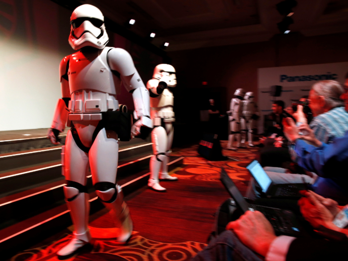 Stormtroopers stalked through Panasonic's news conference on Monday.
