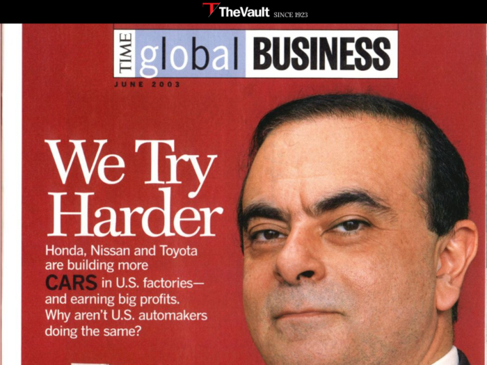 Businessman Carlos Ghosn became COO of Nissan in 1999, and CEO in 2001. In 2016, he was put in charge of the global grouping that included Nissan, Renault, and Mitsubishi.