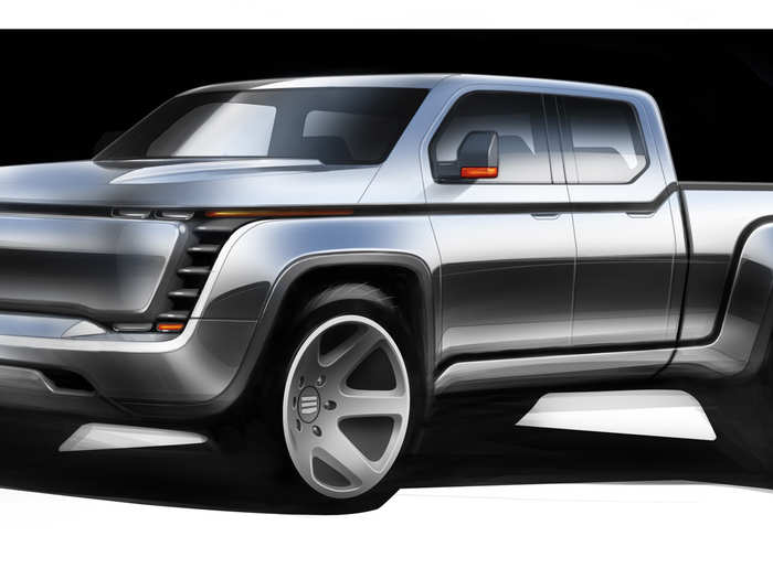 Like Tesla's Cybertruck, the Lordstown pickup truck has a range of over 250 miles and a towing capacity of 7,500 pounds.