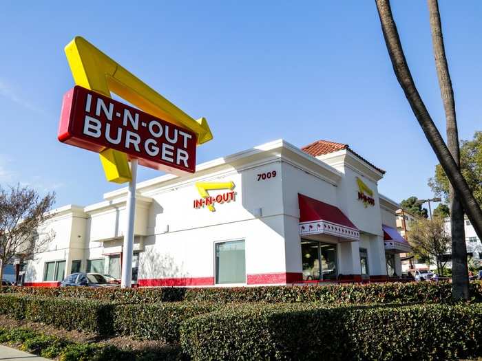 In Los Angeles, I scootered to an In-N-Out restaurant on Sunset Boulevard.