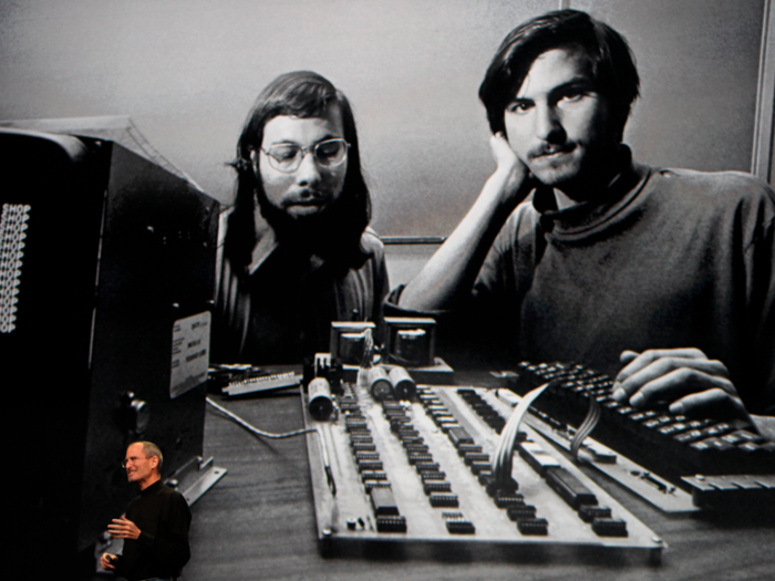 Steve Jobs was 21 and Steve Wozniak was 26 when they started working on Apple in Jobs' parents' garage.