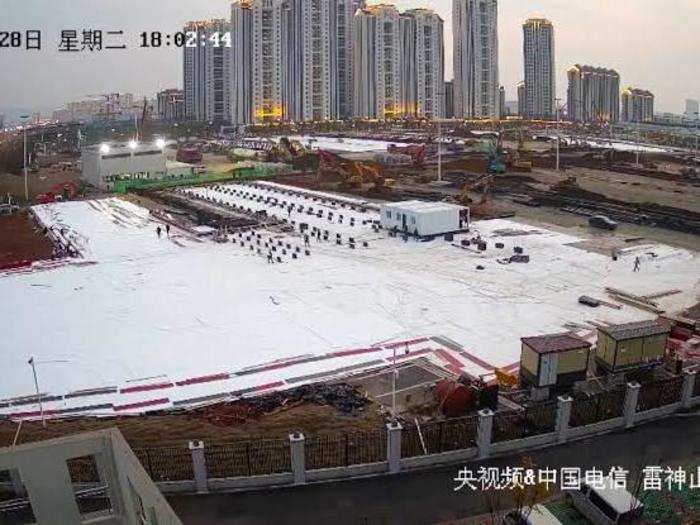 Millions of people have tuned into the live streaming by Chinese state media providing an aerial view of how China is constructing two new temporary hospitals in Wuhan to fight the outbreak of coronavirus.