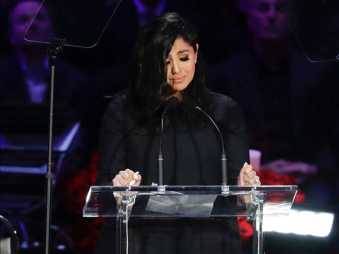 Vanessa Bryant gave a heartbreaking speech about Kobe and Gianna's lives away from basketball.
