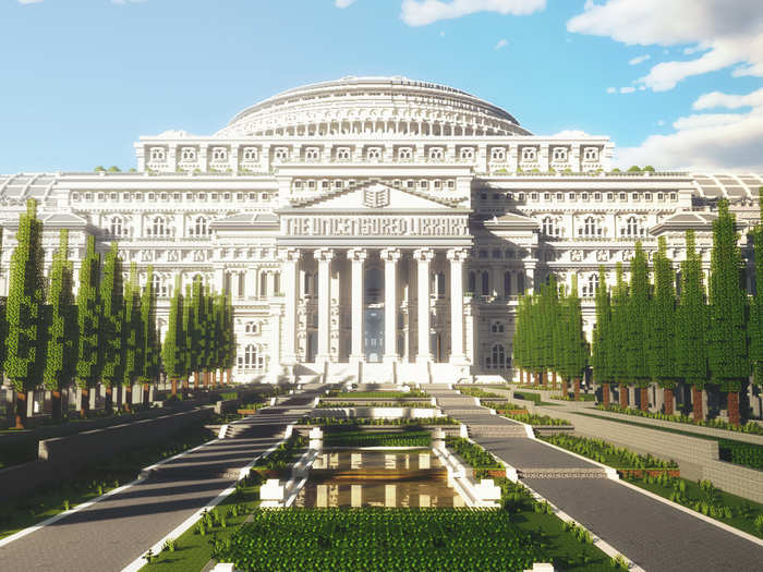 RSF built the library in Minecraft over the course of three months, using 12.5 million blocks.