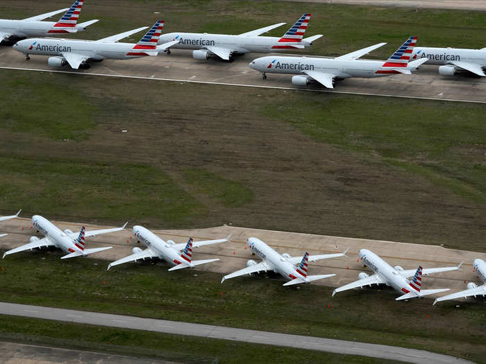 The world's largest airline, American Airlines, is preparing for a scale back in flying for April by grounding its planes at airports across the country.