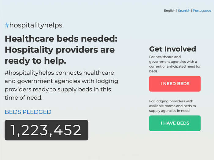 Cloudbeds, a global property management company that works with over 20,000 properties in 157 countries, launched a campaign called #HospitalityHelps on March 23 to connect lodging providers with empty beds to healthcare and government agencies in need of housing for patients and first responders.