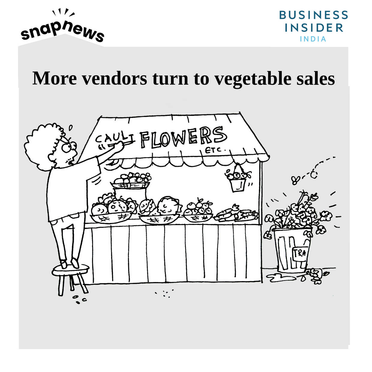 Delhi's chaat and panipuri vendors have started selling vegetables amidst coronavirus lockdown