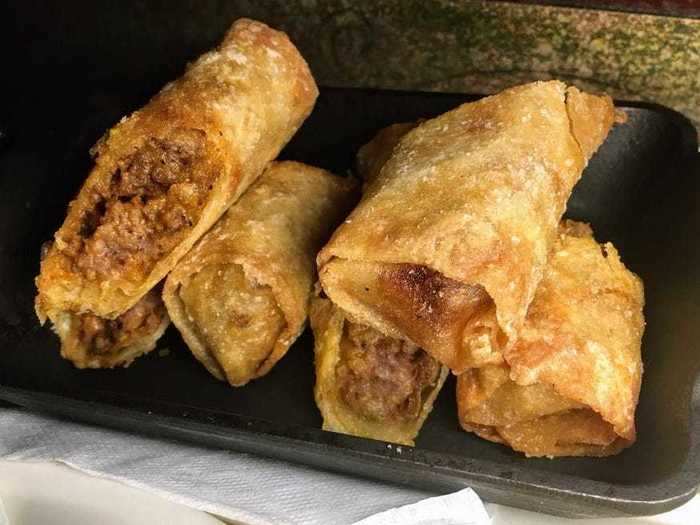 The cheeseburger spring rolls aren't the most flavorful appetizer option.
