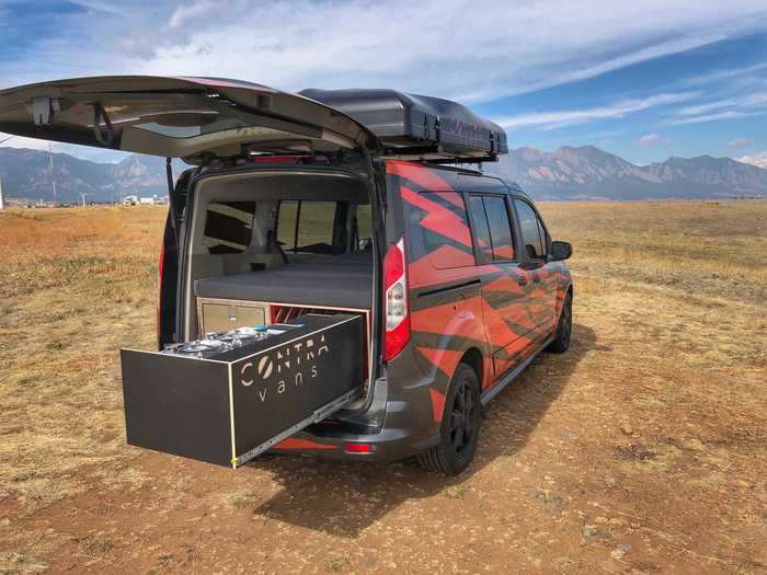 Or you can purchase the decked-out floor model shown here for just under $35,000 — that's less than the price of the average new car, and it's a bonafide camper-van bargain.
