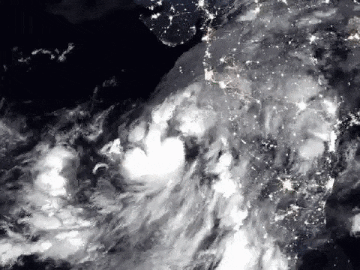 ​Zoom Earth shared this image of Cyclone Nisarga as it gained intensity last night and headed towards the coast of Maharashtra​