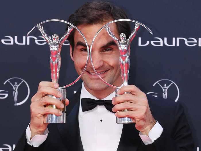 This is 38-year-old Roger Federer, the highest-paid tennis player in the world.
