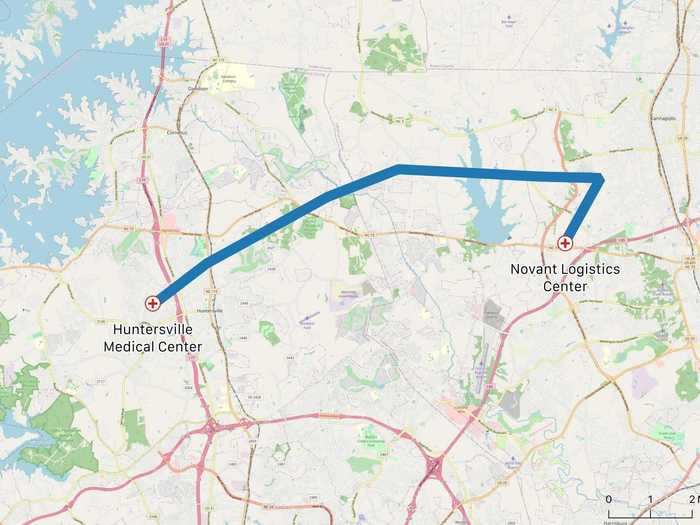 So far, the FAA has approved two routes, totaling between 20 and 30 miles round trip.