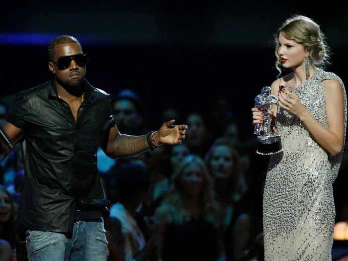 In 2009, Kanye West interrupted Taylor Swift's MTV Video Music Awards acceptance speech. Donald Trump called the move "disgusting."