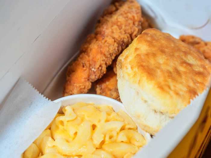 Bojangles' Famous Chicken 'n Biscuits offers classic Southern food like mac and cheese and biscuits.