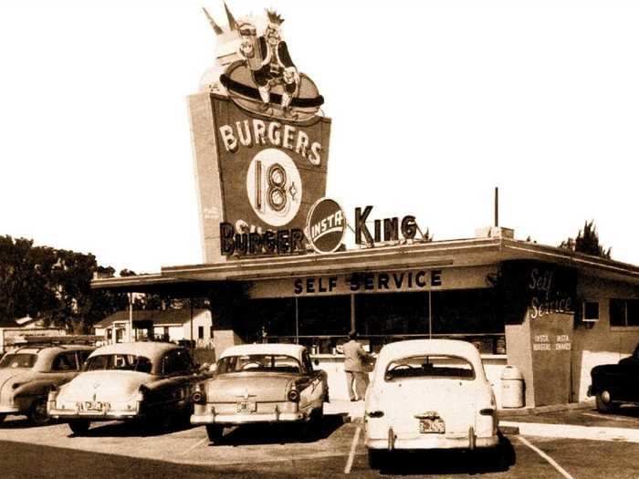The first Burger King restaurant opened in 1953. Back then, it was called Insta-Burger King.