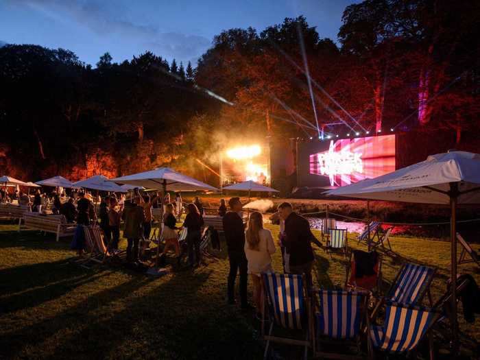 An outdoor festival showcasing music and films is taking place in Lancashire, England. The festival began on July 11 and will run until August 31, per the Gisburne Park Pop-Up website.