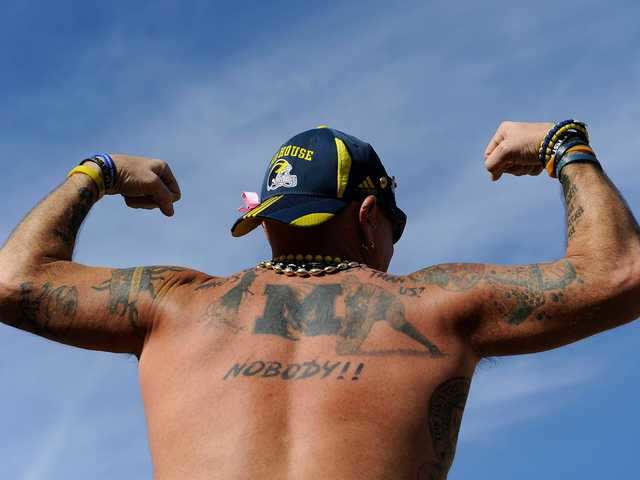tattoos showing school spirit are especially popular in university towns