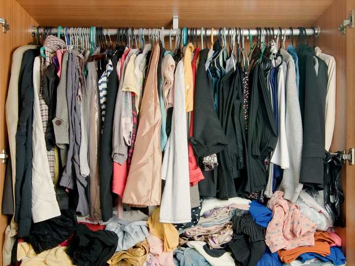 If you haven't worn the clothes in the back of your closet for over a year, donate them to someone who can put them to better use.