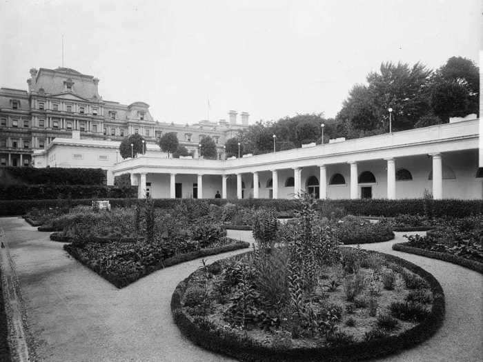 Before the Rose Garden, there was the Colonial Garden, which was established by Edith Roosevelt in 1902.