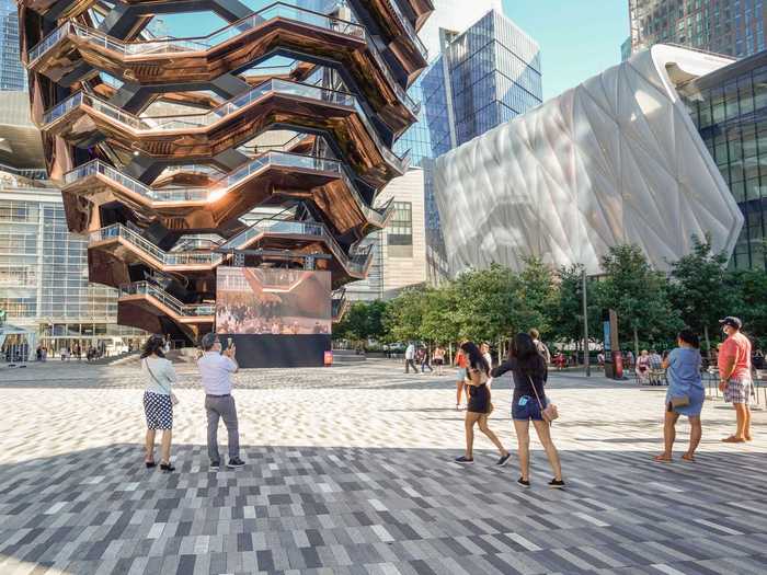 The Edge is in Hudson Yards, New York City's most expensive neighborhood full of restaurants, shops, elaborate architecture, and open spaces to take it all in.