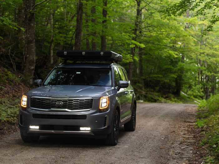 The Telluride is Kia's three-row midsize SUV offering. It has a great interior.