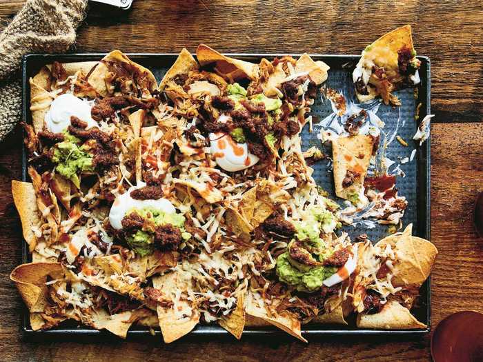 First up are the Game Day Sheet Pan Nachos.