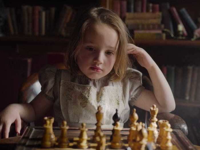 As a child, young Enola learned to play chess, which she later reveals as Sherlock's favorite game.
