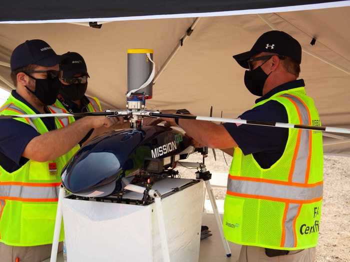 MissionGo, an unmanned aircraft safety company, tested out the drones over the Nevada desert.
