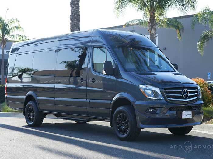 AddArmor's new Mercedes Sprinter vans offer the utmost in luxury and safety, boasting private jet-like interiors and advanced security systems.