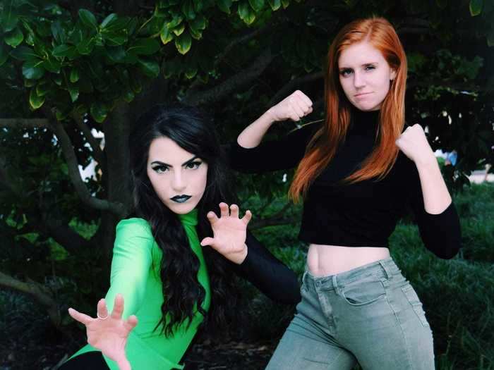 Kim Possible and her nemesis, Shego, make for a great duo costume.