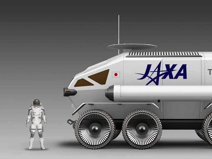The Lunar Cruiser concept is about 20 feet by 17 feet, and 12 feet tall. In comparison, it is about the size of two minibuses.