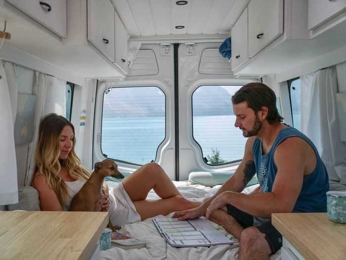 Sara and Alex James have transformed more than a dozen vans into tiny homes since 2017 when they started living in their own self-converted sprinter van.