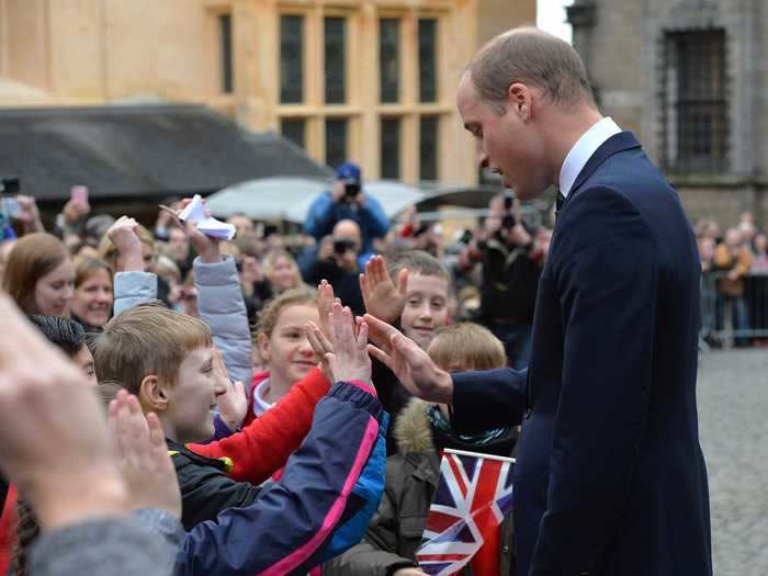 Before the pandemic, Prince William didn't mind swapping out bows and curtsies for high fives from his devoted fans.