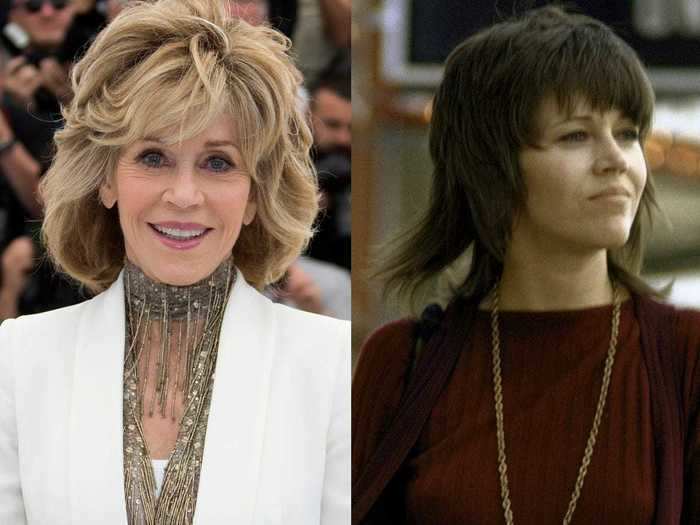 Jane Fonda alternated between mullets and shag haircuts in the '70s.