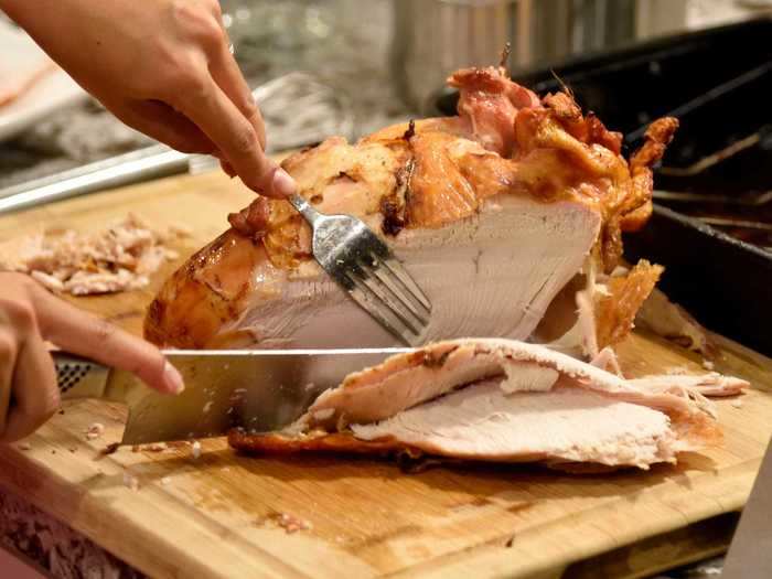 Turkey is an excellent source of protein. Just remember that a single serving should be about the size of a deck of cards.