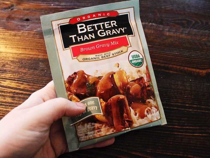 The organic Better Than Gravy brown gravy was the most expensive mix I bought.