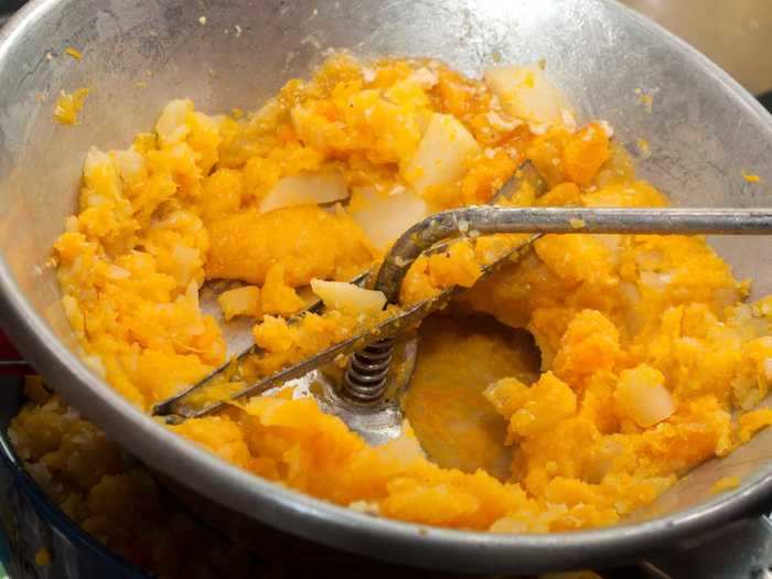 Use a food mill to make the texture of your mashed potatoes even more luxurious.