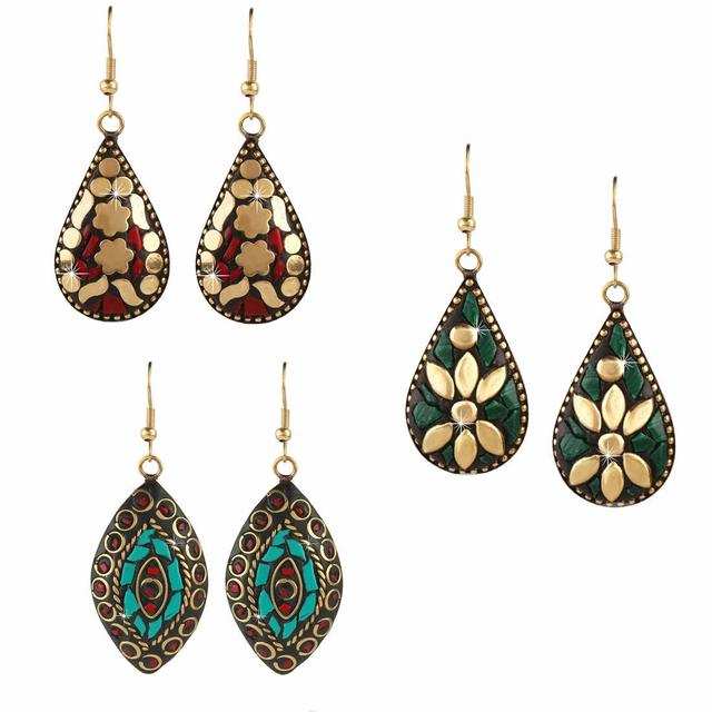 Details about   Women Goldplated Earring 18K Huggies Trendy Indian Traditional Fashion Jewelry 