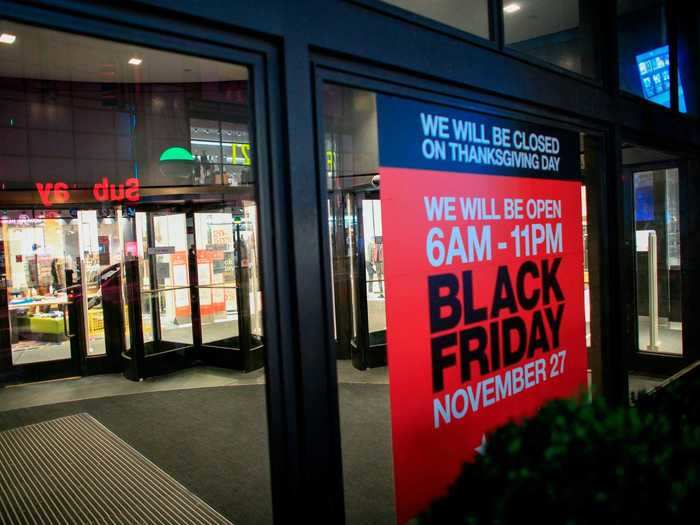 This year, Macy's did not open until the morning of Black Friday.