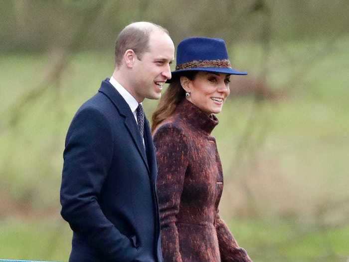 In January, Middleton made her first appearance of 2020 in a stunning plum Catherine Walker coat.