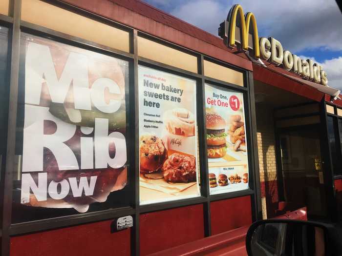 Pulling up to my local McDonald's drive-thru, I was a little nervous they would even have the McRib on the first day.