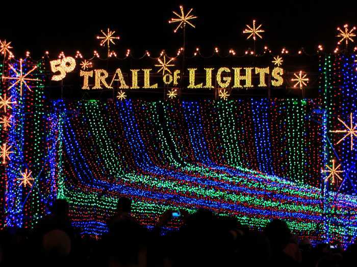 The Zilker Park Trail of Lights has been a tradition in Austin, Texas, for more than 50 years.